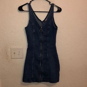 H&M fitted denim dress in great condition .